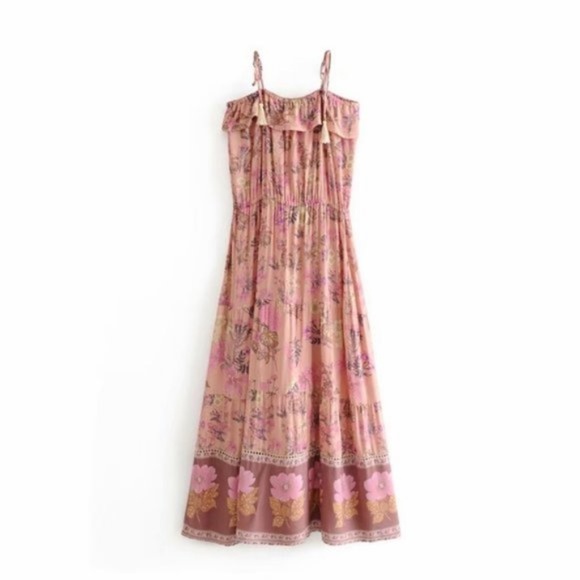 IN STOCK - Floral Print Cami Maxi Dress - Picture 6 of 7